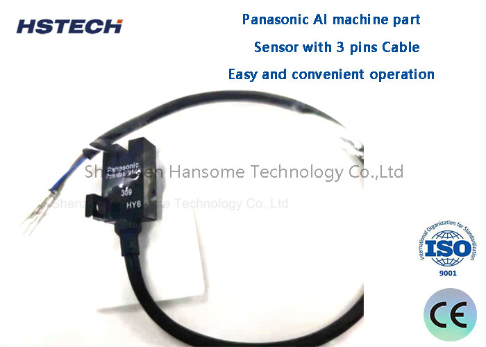 Panasonic Al Machine Part Sensor	304133426301 SMT Machine Parts With 3 Pins Cable