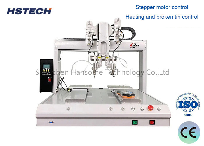 Dual Platform Dual Soldering Heads 4Axis Automatic Soldering Robot With X/Y/Z and R Rotation Moving