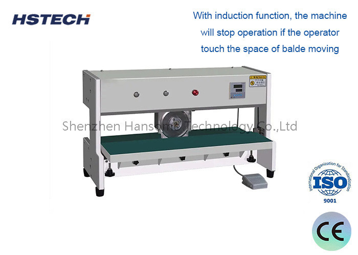 600mm Cutting Length PCB Depaneling Equipment with Light Curtain and Induct CAB Blade