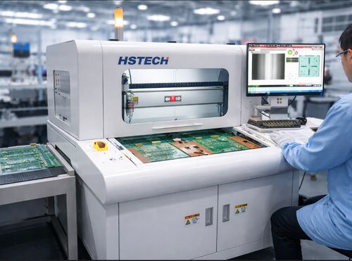 บล็อกบริษัทล่าสุดเกี่ยวกับ เครื่องกํากับ PCB ความแม่นยําสูง: การปรับปรุงประสิทธิภาพ PCB Depaneling ในสายการผลิต SMT ใหม่
