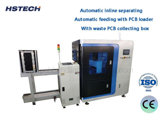 ราคาดี อัตโนมัติ Inline แยก 1.1KW วงกลม Blade Inline Vcut PCB Depaneling Machine กับกล่องเก็บขยะ PCB ออนไลน์