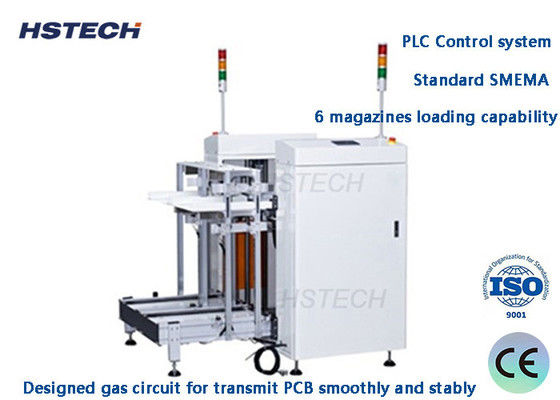 ราคาดี เครื่องขนถ่ายแบบรางคู่ควบคุม PLC พร้อมความสามารถในการโหลด 6 นิตยสารสำหรับการผลิต SMT ออนไลน์
