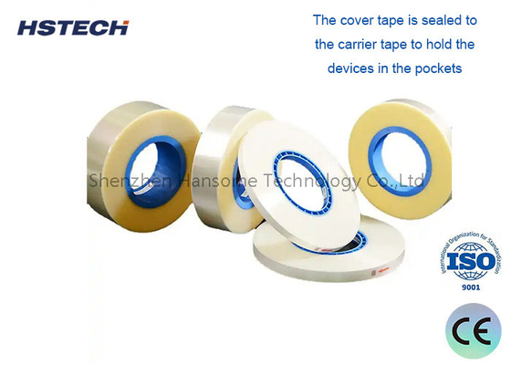 ราคาดี วัสดุ PET ปิดร้อนโปร่งใส ความดันปัด 0.2Mpa ความกว้าง 9.3mm SMD Component Counter Cover Tape ออนไลน์