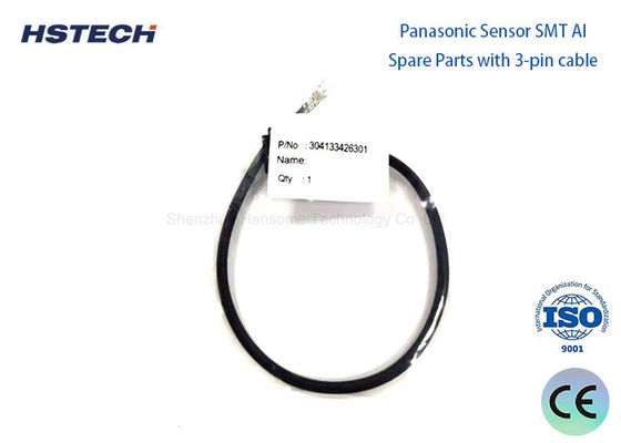 ราคาดี Panasonic AI Machine Part 304133426301 เซ็นเซอร์ที่มี 3 ปินเคเบิลสําหรับชิ้นส่วนเครื่อง SMT ออนไลน์