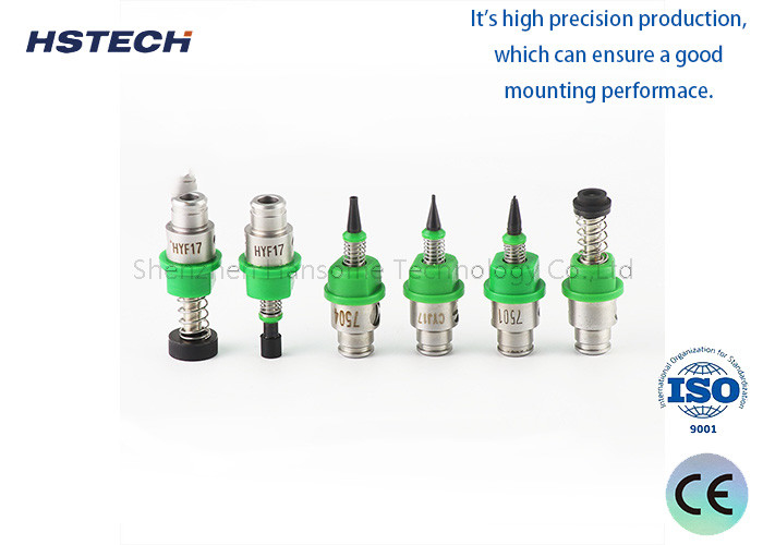 SMT Nozzle 503 สําหรับ JUKI 2000,E36027290A0, Silver&Green,31x16mm,Tungsten Steel+Rubber+Ceramic