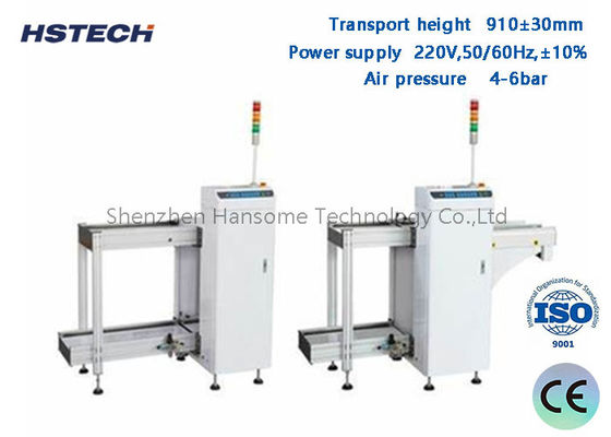 SMT การผลิต 90 องศา PCB Magazine Unloader LED Button Control MD รายงาน 90 องศา PCB Magazine Unloader