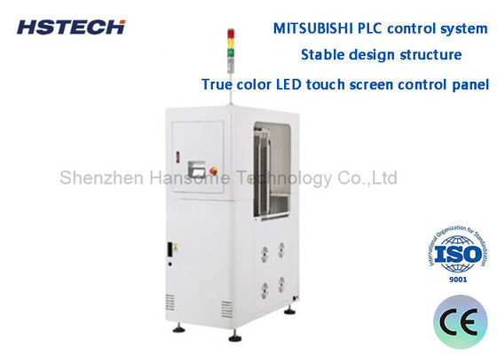 ราคาดี ระบบควบคุม PLC MITSUBISHI โครงสร้างการออกแบบที่มั่นคง เครื่องพับเปอร์ PCB ด้วย FIFO LIFO, NG / OK และ By-Pass Function ออนไลน์