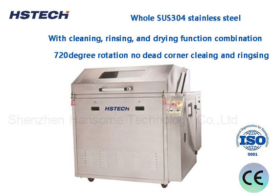 ราคาดี PLC Control Aqueous Auto SMT Wave Solder Pallets Condenser Spraying Cleaner HS-630 เครื่องทําความสะอาดที่ระบายน้ํา ออนไลน์