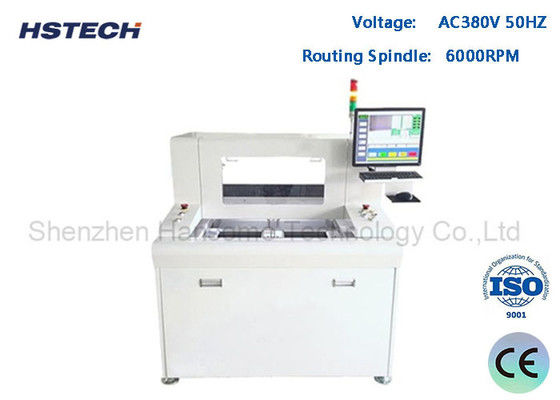 เซอร์โวมอเตอร์ X / Y / Z Axis PCBA Router Machine CCD การตรวจจับด้วยแพลตฟอร์มคู่