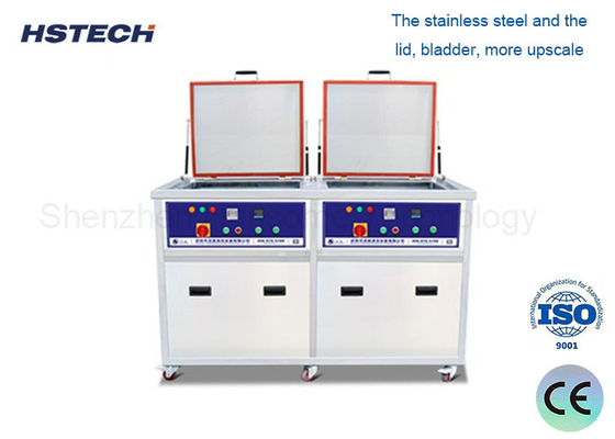 ราคาดี เครื่องทําความสะอาด ultrasonic จากสแตนเลสที่มีระบบอุณหภูมิคงที่สําหรับอุปกรณ์ทําความสะอาด SMT ออนไลน์