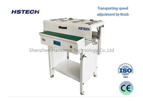 ราคาดี สายพานลำเลียง PCB สแตนเลสพร้อมปรับความกว้างด้วยมือหมุนและสายพานแบน ESD สำหรับงาน SMT ออนไลน์